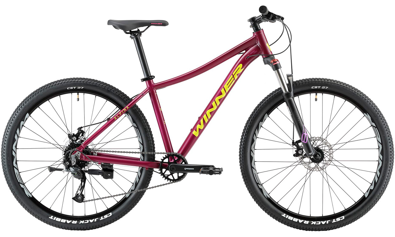 Фотография Велосипед Winner ALPINA 1x8 27,5" размер М 2021 Фиолетовый 